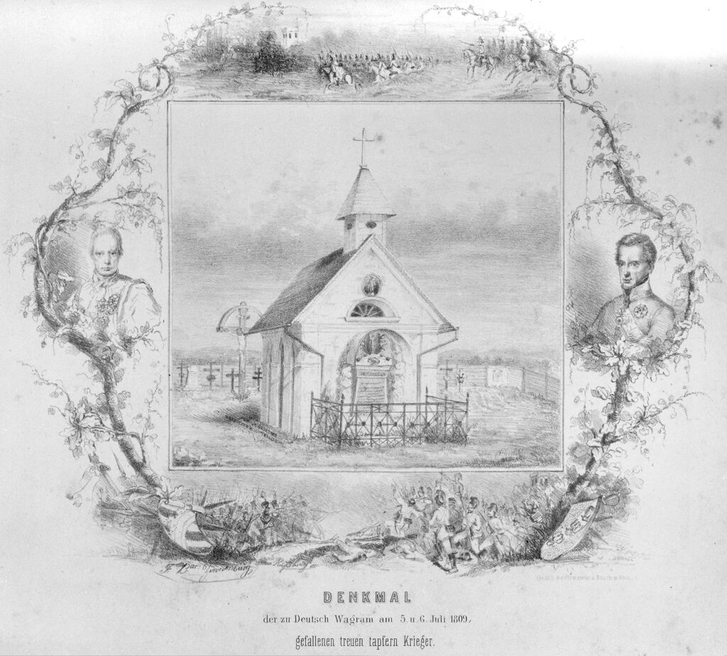 Zeichnung der Monumentalkapelle von Johann Ferdinand Freiherr Zinn von Zinnenburg