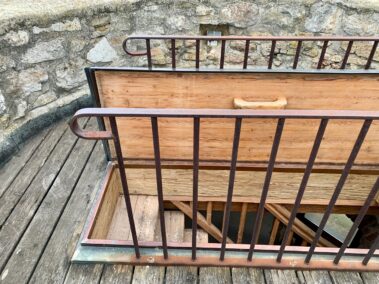 Kirchenruine St. Martin - Markgrafneusiedl Treppe zum Turm