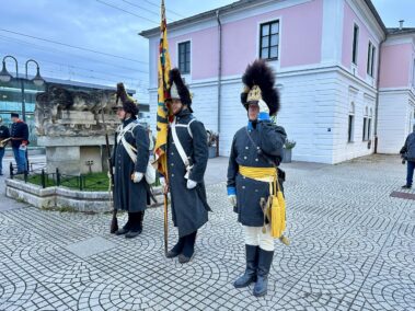 Infanterie Regiment Nr. 3 bei der Eröffnung der Langen Nacht der Museen am Bahnhof Deutsch-Wagram