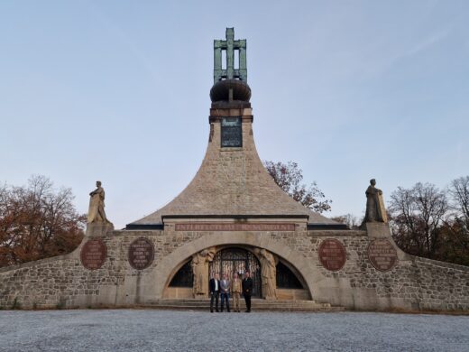 Museum Friedensdenkmal Austerlitz - Mag. Michael Wenzel, Mag. Ondřej Buček, Fritz Quirgst und Mag. Franz Spehn, © Mag. Michael Wenzel