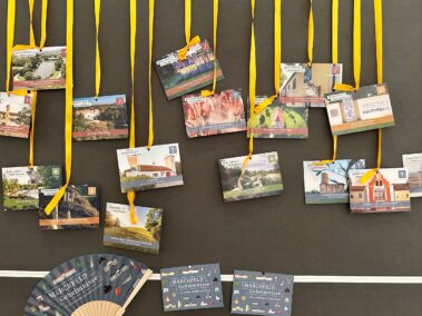 Infokarten zu jedem Marchfeld Geheimnis, Präsentation der Marchfeld Geheimnisse im Schloss Marchegg