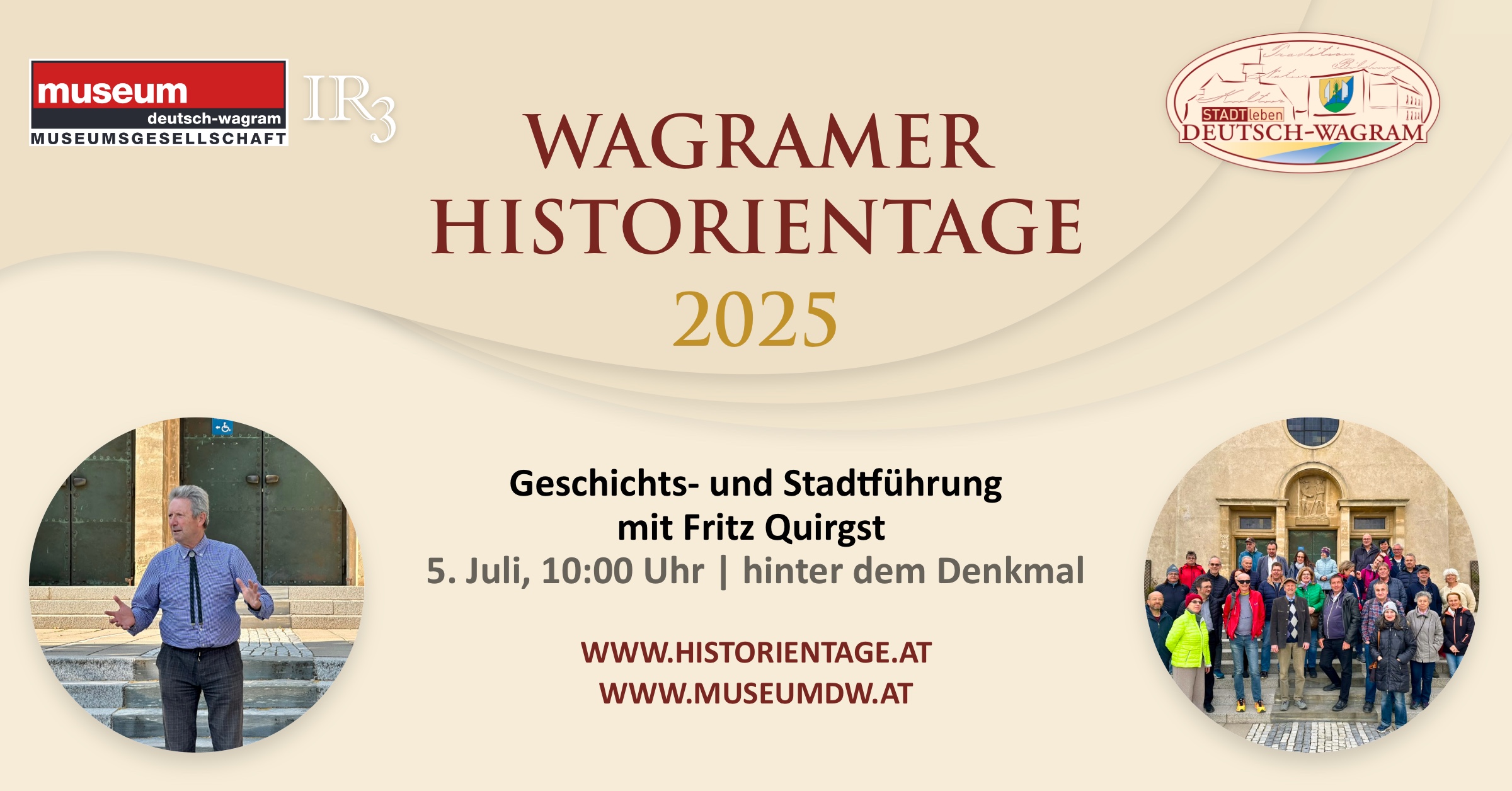 Wagramer Historientage 2025 - Geschichts- und Stadtführung mit Fritz Qurigst