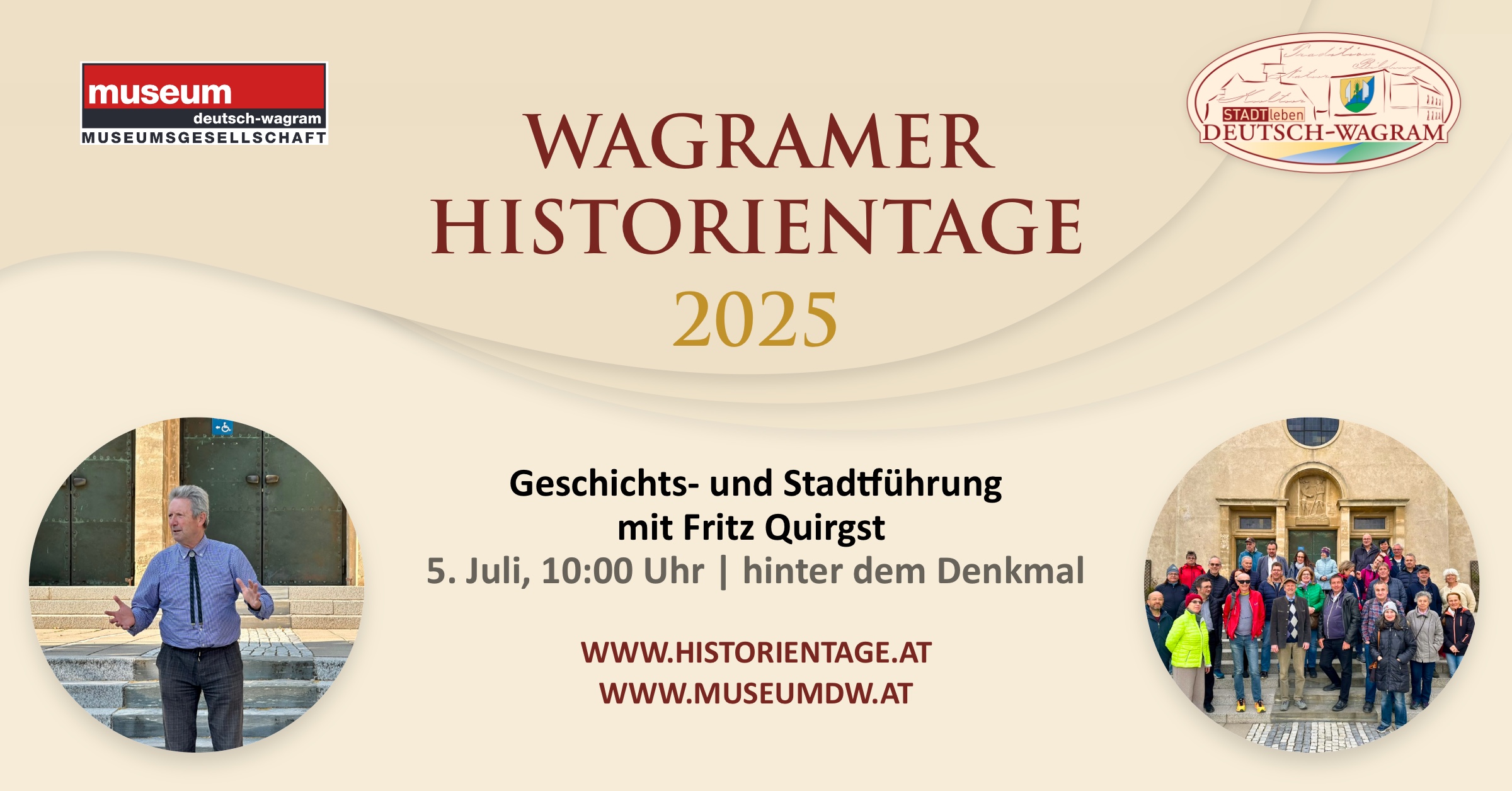 Wagramer Historientage 2025 - Geschichts- und Stadtführung mit Fritz Qurigst