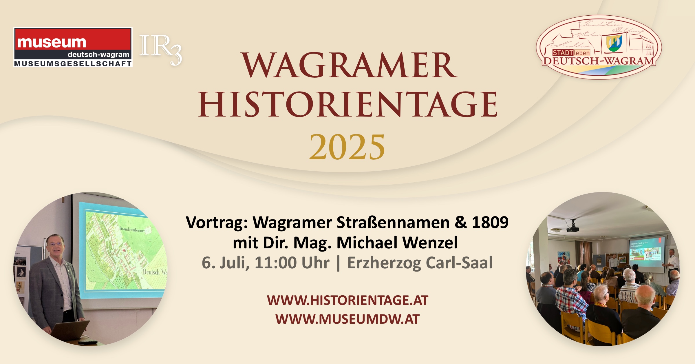 Wagramer Historientage 2025 - Vortrag: Wagramer Straßennamen & 1809