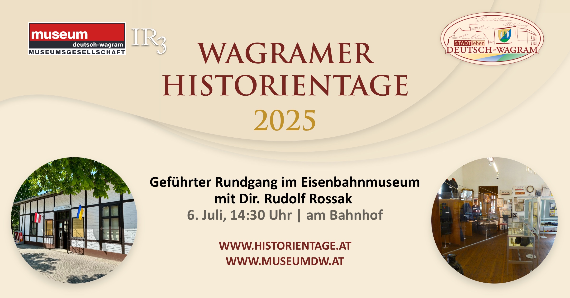 Wagramer Historientage 2025 - Geführter Rundgang im Eisenbahnmuseum