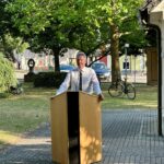 Wagramer Historientage 2025 - Gedenkmesse bei der Monumentalkapelle. Eröffnungsrede von Museumspräsident Fritz Quirgst