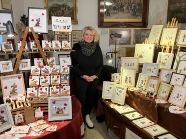 Weihnachtsmarkt im Napoleon- und Stadtmuseum, Silvia Greller, Kieselkunstbilder