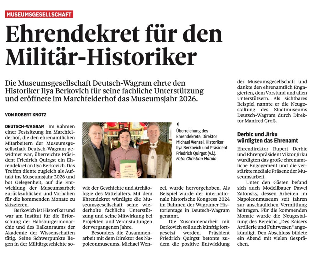 Museumsgeselltschaft Deutsch-Wagram im Marchfelderhof - Auftakt ins Museumsjahr 2026 - NÖN Museumsgeselltschaft Deutsch-Wagram im Marchfelderhof - Auftakt ins Museumsjahr 2026 - NÖN