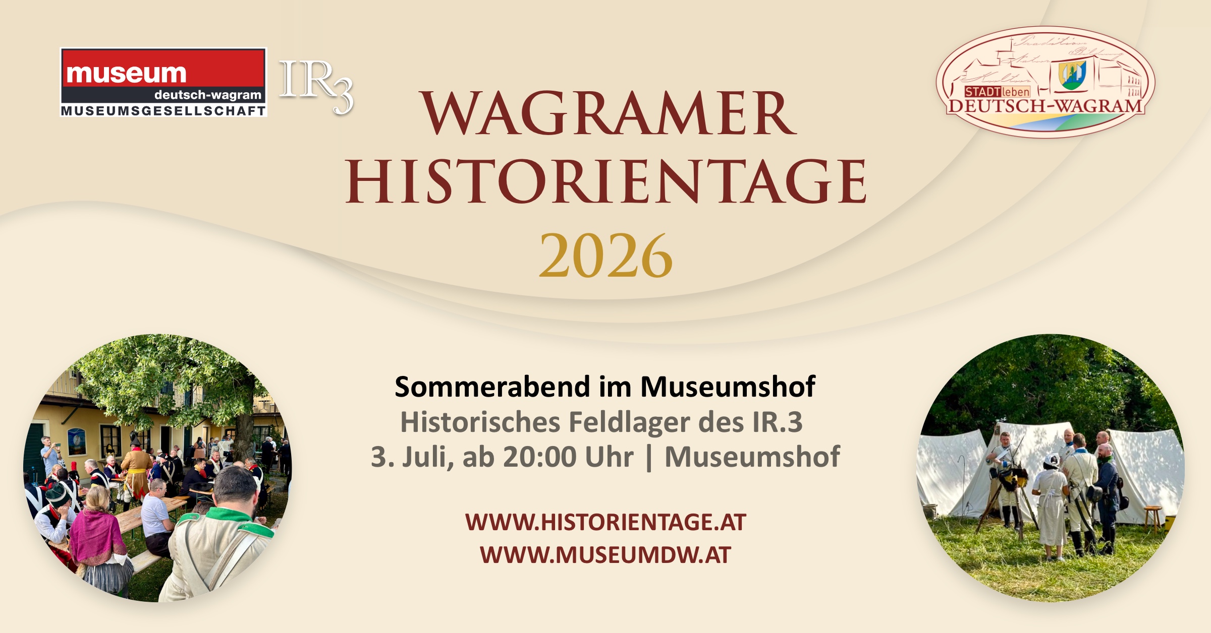 Wagramer Historientage 2026 – Sommerabend im Museumshof