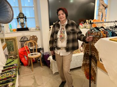 Ostermarkt im Napoleon- und Stadtmuseum, Brigitta Lindenthal - Stoffkrawatten und Produkte aus Stoff