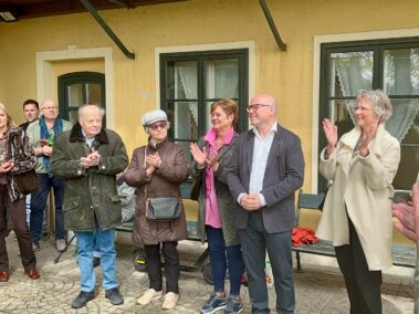 Bürgermeister Markus Mentl-Weigl. Eröffnungsfeier der Museen Deutsch-Wagram im Erzherzog Carl-Haus