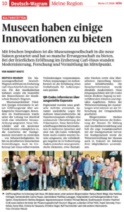 NÖN Bericht zur Saisoneröffnung Museen Deutsch-Wagram