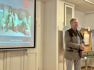 Museumspräsident Friedrich Quirgst Eröffnungsrede. zum Vortrag: „Bürger und Bauer gegen Napoleon“ von Mag. Michael Wenzel, Direktor des Napoleonmuseums