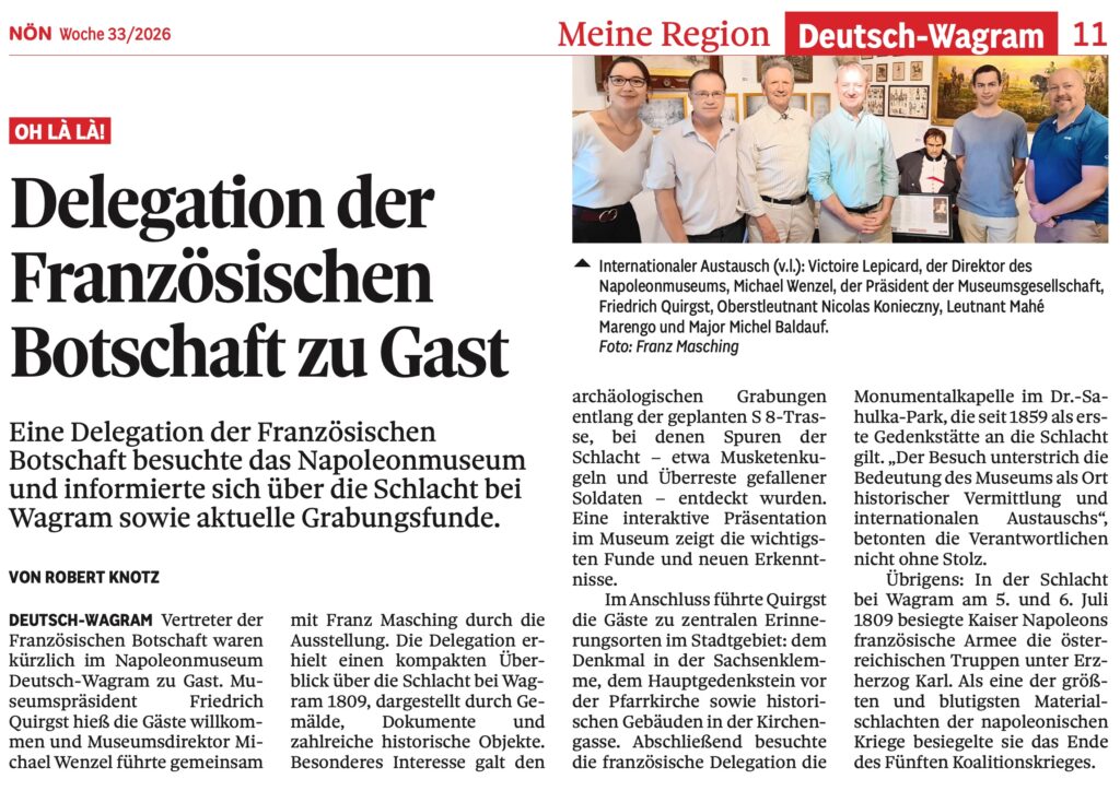 NÖN 2026-33 Vertreter der Französischen Botschaft im Napoleonmuseum NÖN 2026-33 Vertreter der Französischen Botschaft im Napoleonmuseum